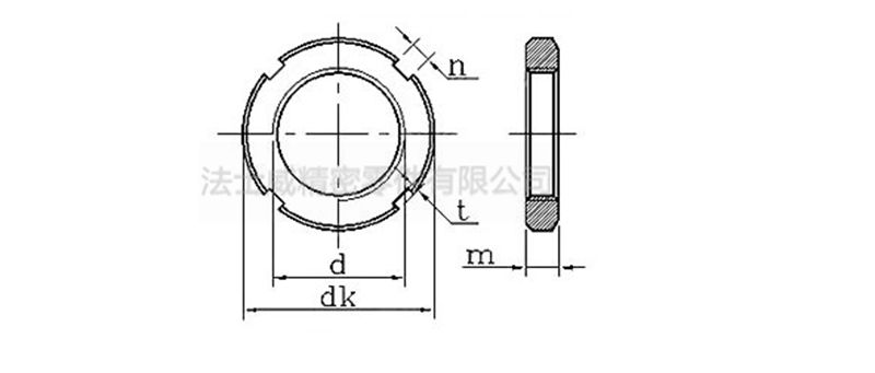 碳鋼發黑六角開槽螺母 六角開花螺帽-規格