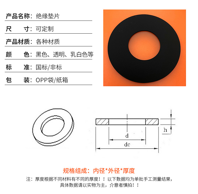 尼龍墊圈-規格圖